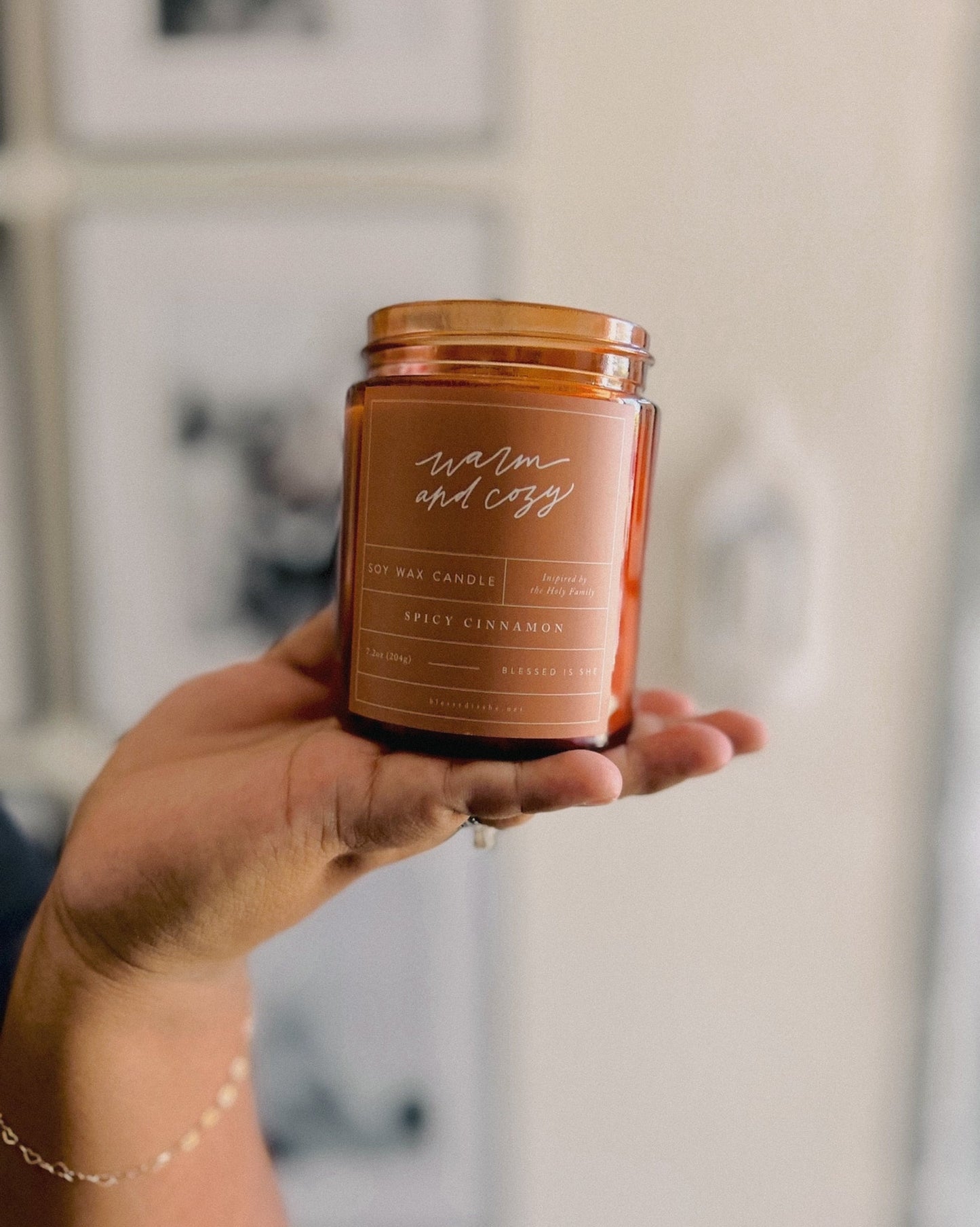 Warm and Cozy Candle Inspired by The Holy Family Soy Candle