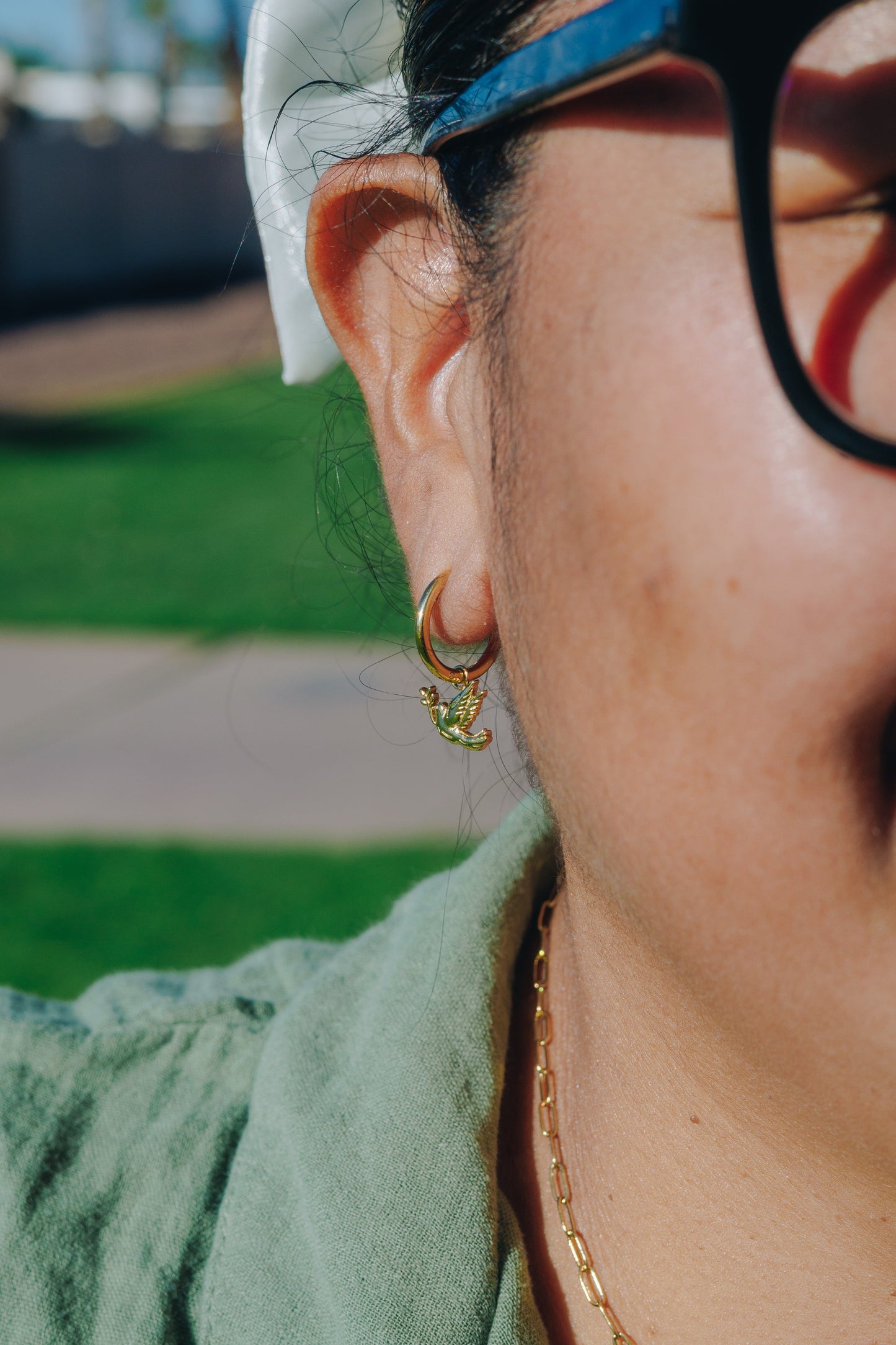 Holy Spirit Hoop Earrings | Catholic Jewelry for Women