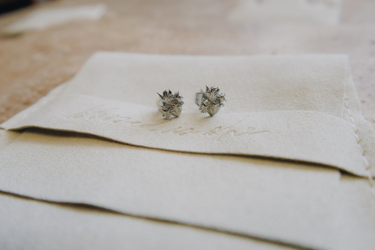 Chaste Heart of Joseph Stud Earrings