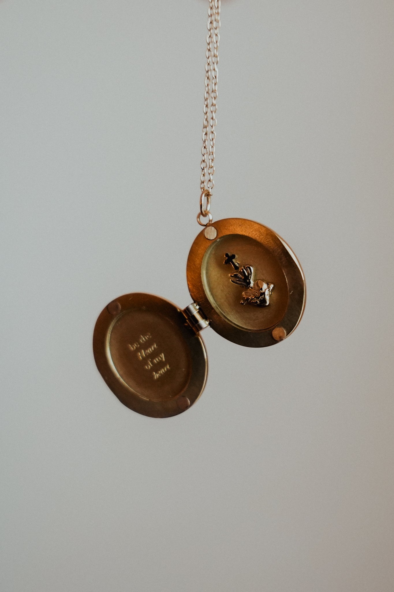 Monstrance Gold Locket Necklace