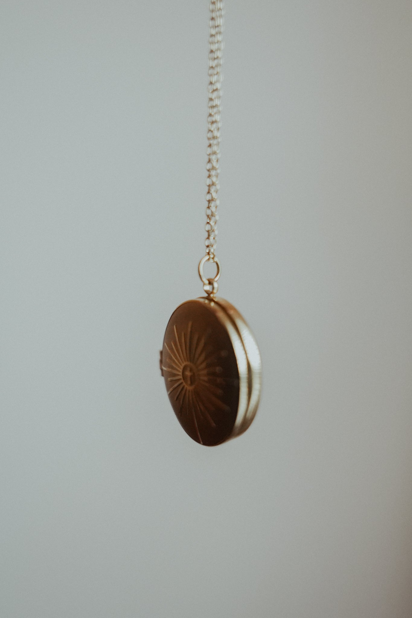 Monstrance Gold Locket Necklace