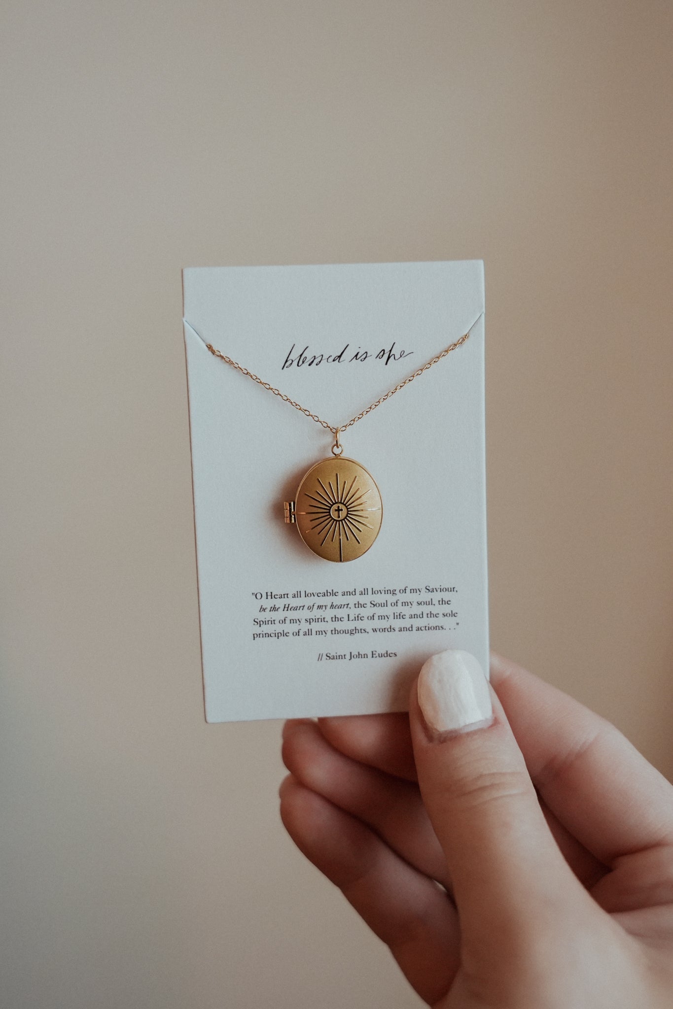 Monstrance Gold Locket Necklace