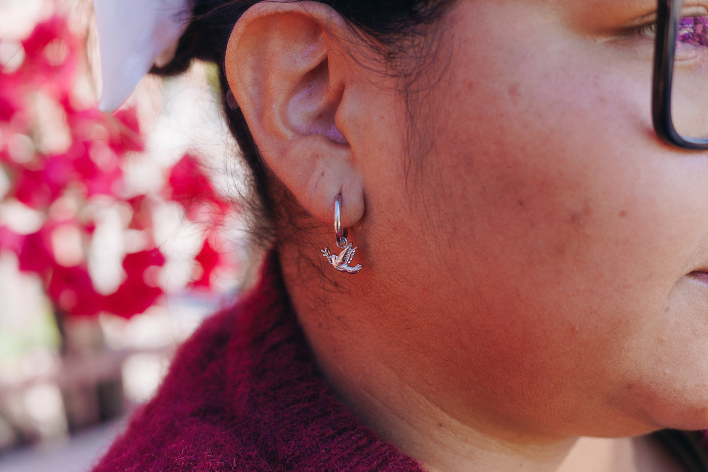 Holy Spirit Hoop Earrings | Catholic Jewelry for Women