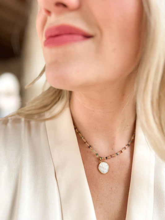 Mother of Pearl Beaded Necklace